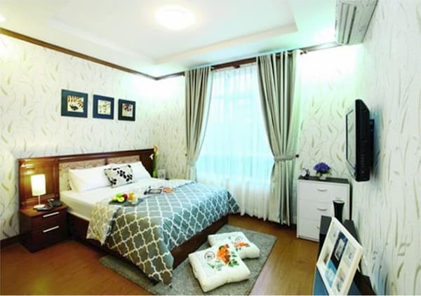 Căn hộ 3 phòng ngủ của Hoàng Anh An Tiến full nội thất có giá cho thuê từ 10,5 - 13 triệu/tháng.